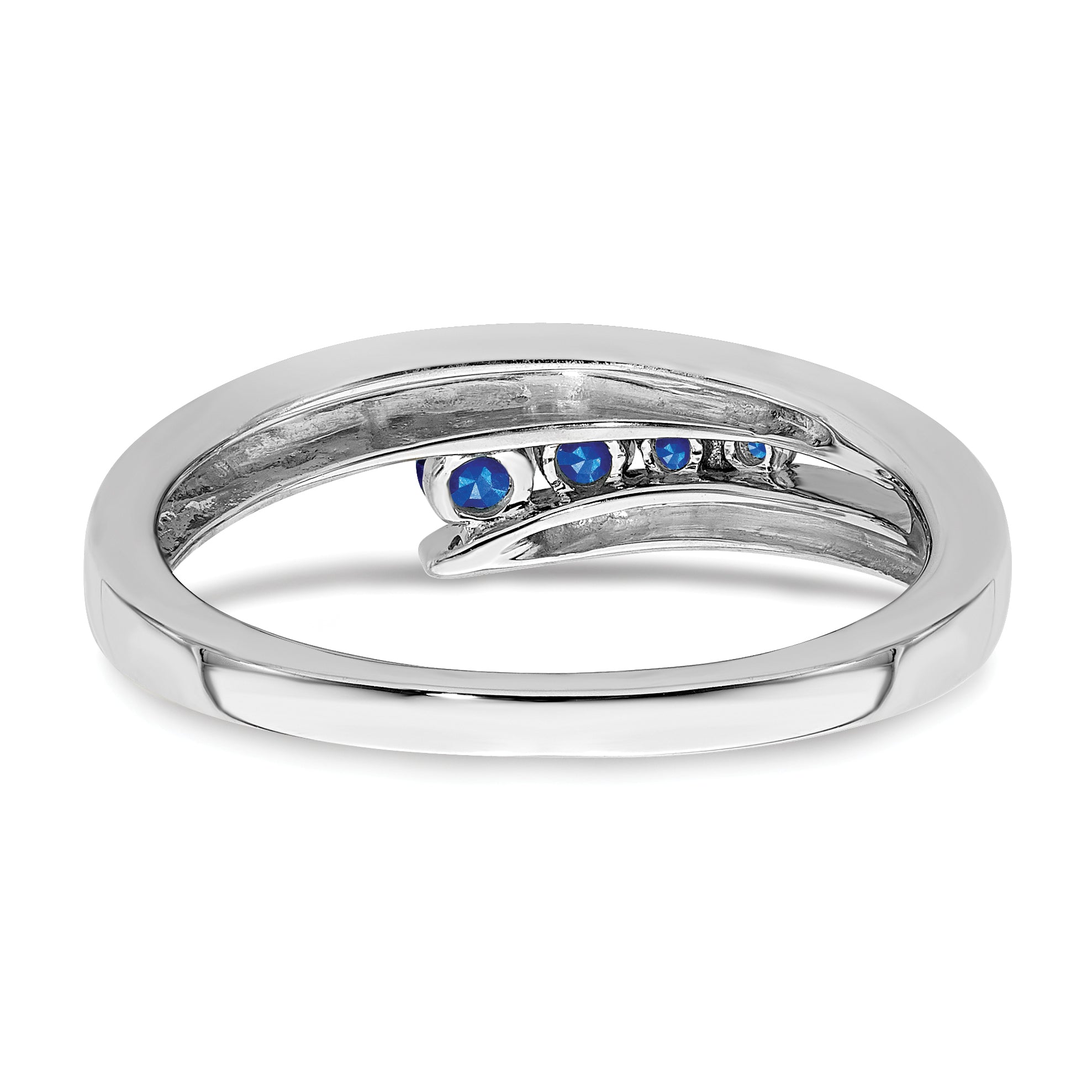 14k White Gold Sapphire 4-stone Ring