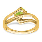 14k Peridot and Diamond Ring