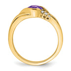 14k Amethyst and Diamond Ring