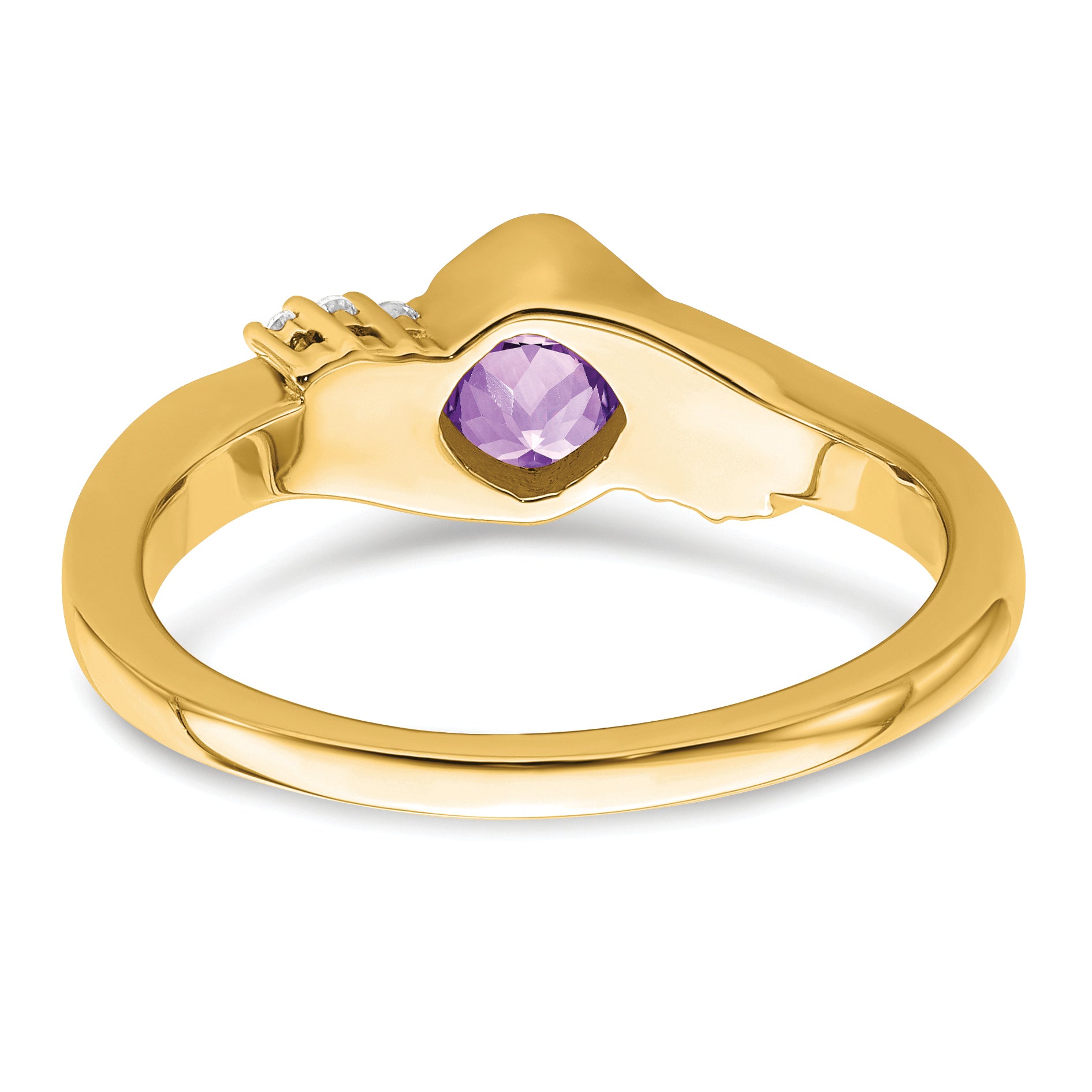 14k Amethyst and Diamond Ring