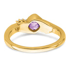 14k Amethyst and Diamond Ring