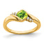 10k Yellow Gold Peridot and Diamond Ring