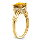 14k Citrine and Diamond Ring
