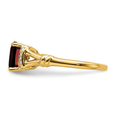 14k Garnet and Diamond Ring