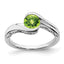 10k White Gold Peridot Bypass Ring