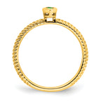 14k Marquise Bezel Emerald Ring