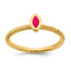 14k Marquise Bezel Ruby Ring