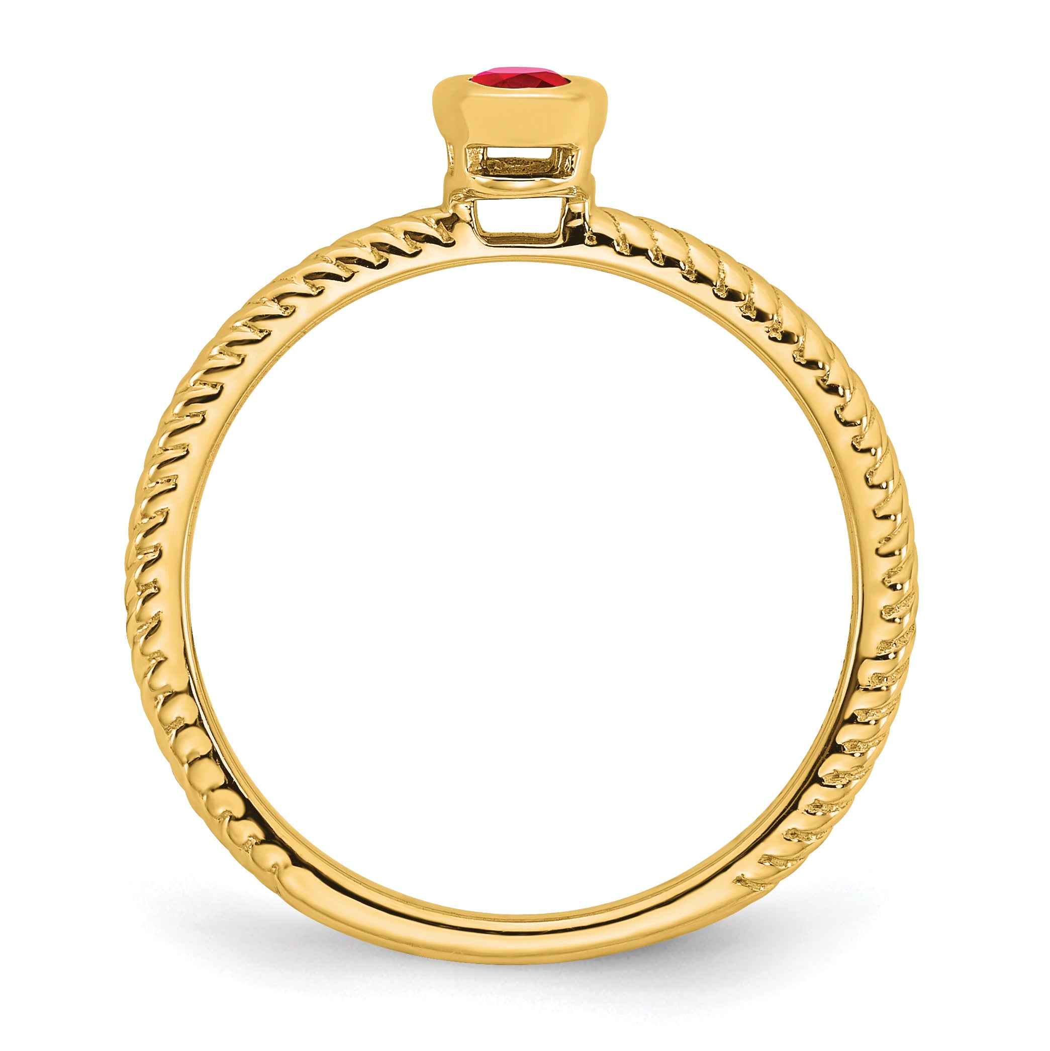 14k Oval Bezel Ruby Ring Secondary image