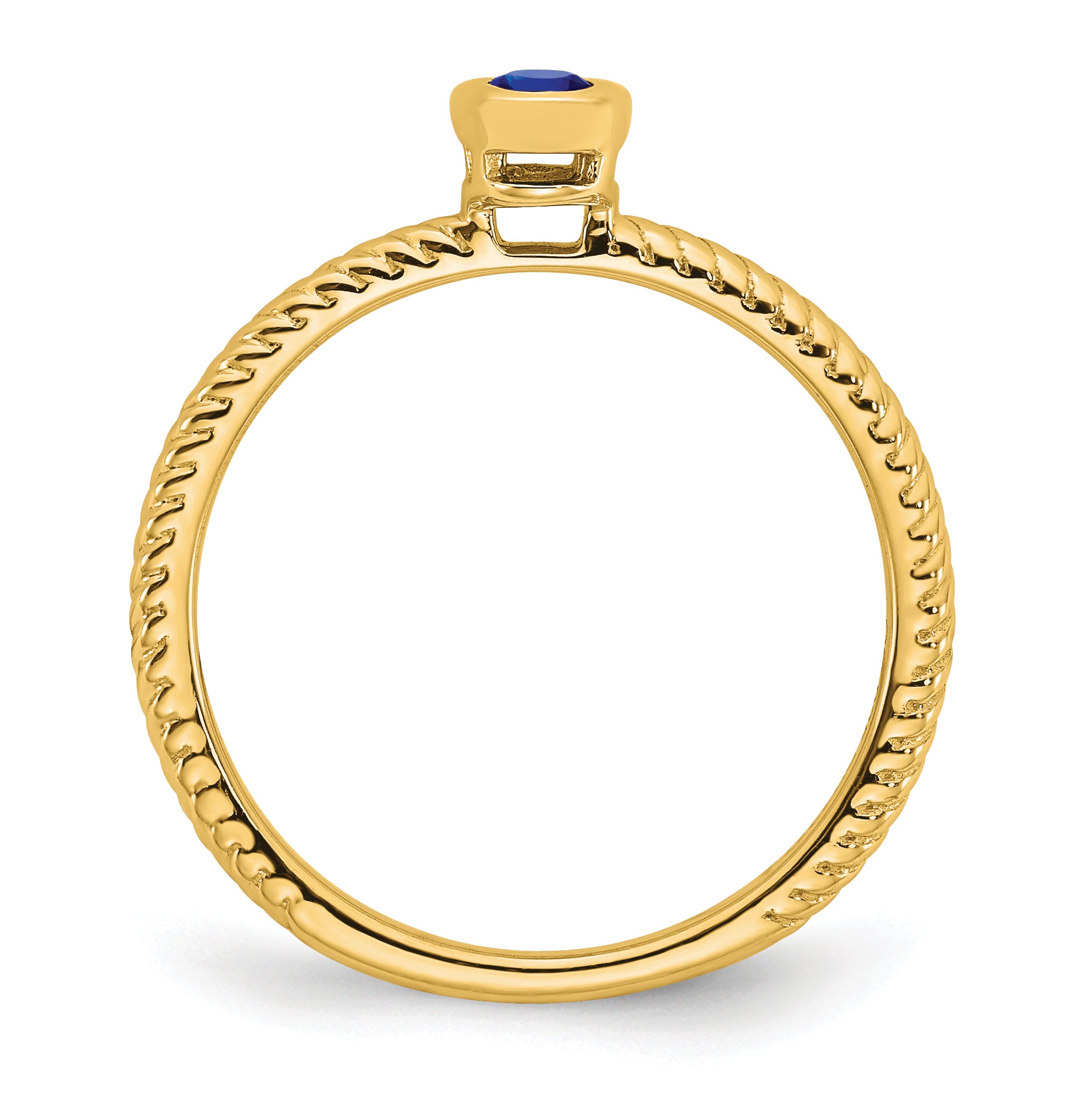 14k Oval Bezel Sapphire Ring Secondary image
