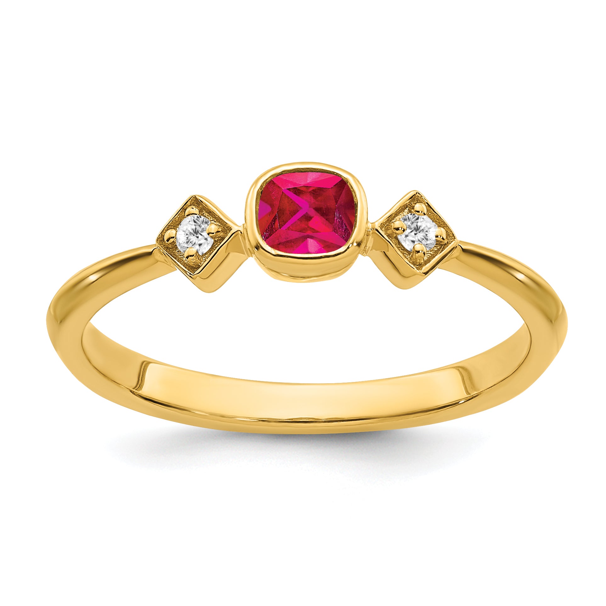 14k Ruby and Diamond Ring Main image