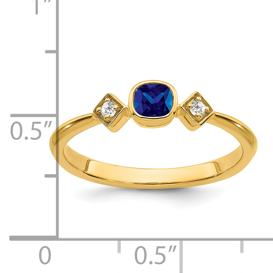 14k Sapphire and Diamond Ring Secondary image