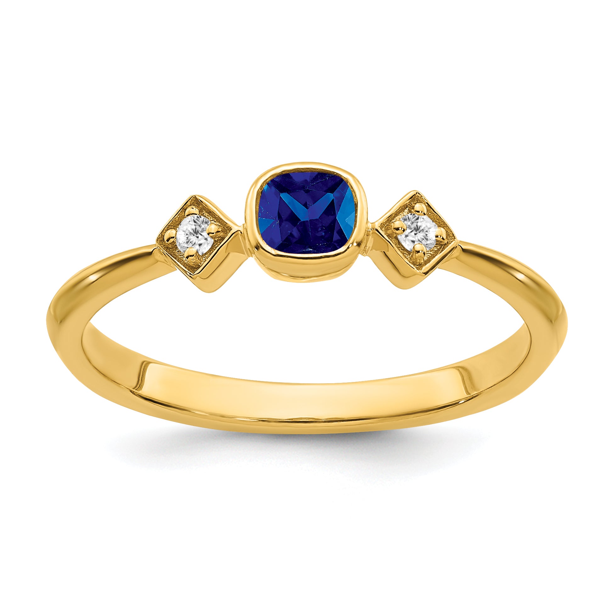14k Sapphire and Diamond Ring Main image