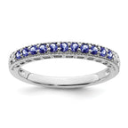 14k White Gold Tanzanite and Diamond Band