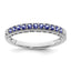 14k White Gold Tanzanite and Diamond Band