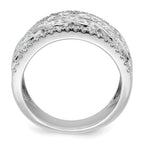 14k White Gold 1 1/4 carat Lab Grown Diamond VS/SI+ G+ Complete Fashion Band