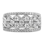 14k White Gold 1 1/4 carat Lab Grown Diamond VS/SI+ G+ Complete Fashion Band