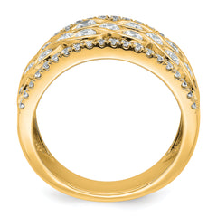14k 1 1/4 carat Lab Grown Diamond VS/SI+ G+ Complete Fashion Band