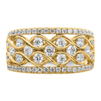 14k 1 1/4 carat Lab Grown Diamond VS/SI+ G+ Complete Fashion Band