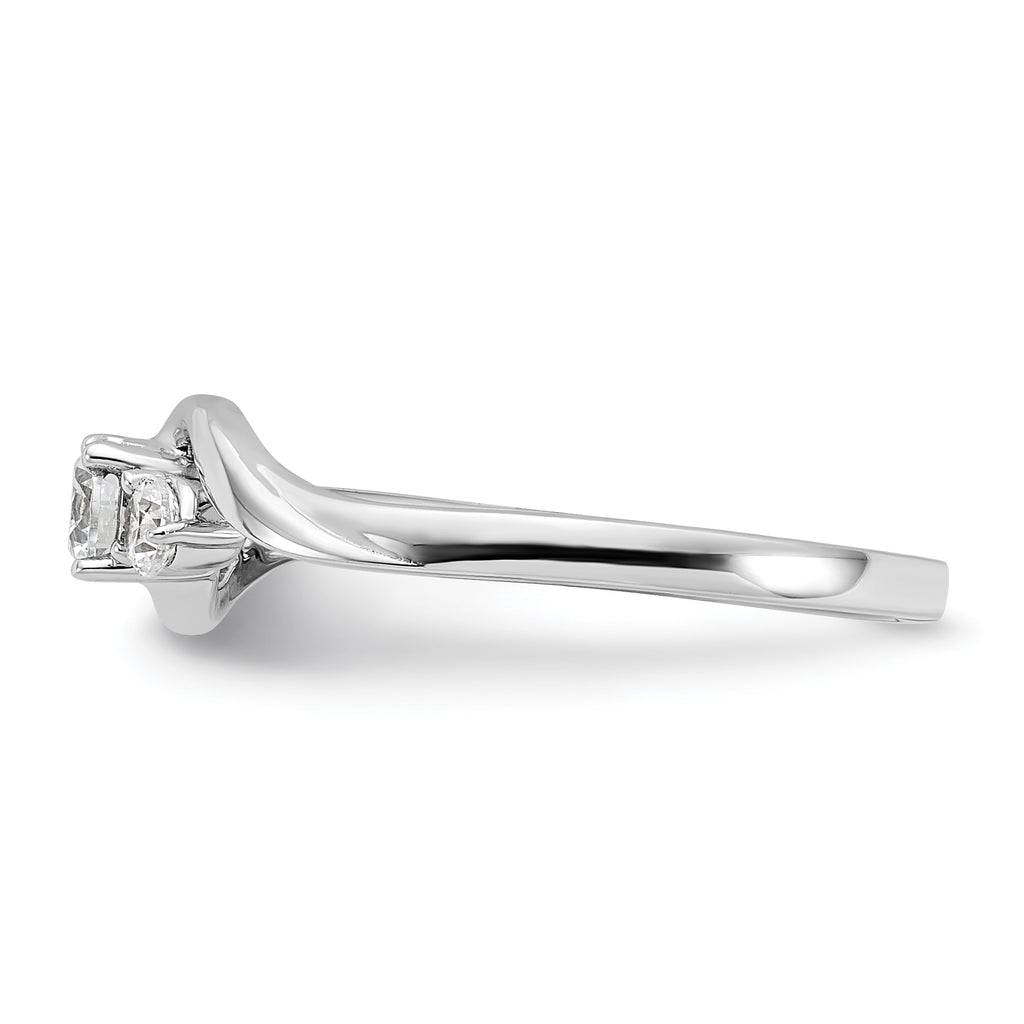 14k White Gold 1/3 carat Lab Grown Diamond VS/SI+ G+ Complete Petite Engagement Ring