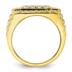 IBGoodman 10k Two-Tone 1 3/8 carat Lab Grown Diamond VS/SI+ G+ Men's Ring