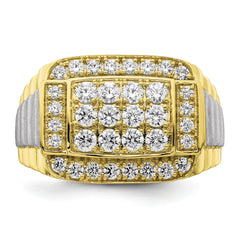 IBGoodman 10k Two-Tone 1 3/8 carat Lab Grown Diamond VS/SI+ G+ Men's Ring