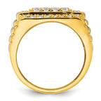 14k Two-Tone 1 3/8 carat Lab Grown Diamond VS/SI+ G+ Men's Ring
