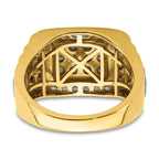 14k Two-Tone 1 3/8 carat Lab Grown Diamond VS/SI+ G+ Men's Ring