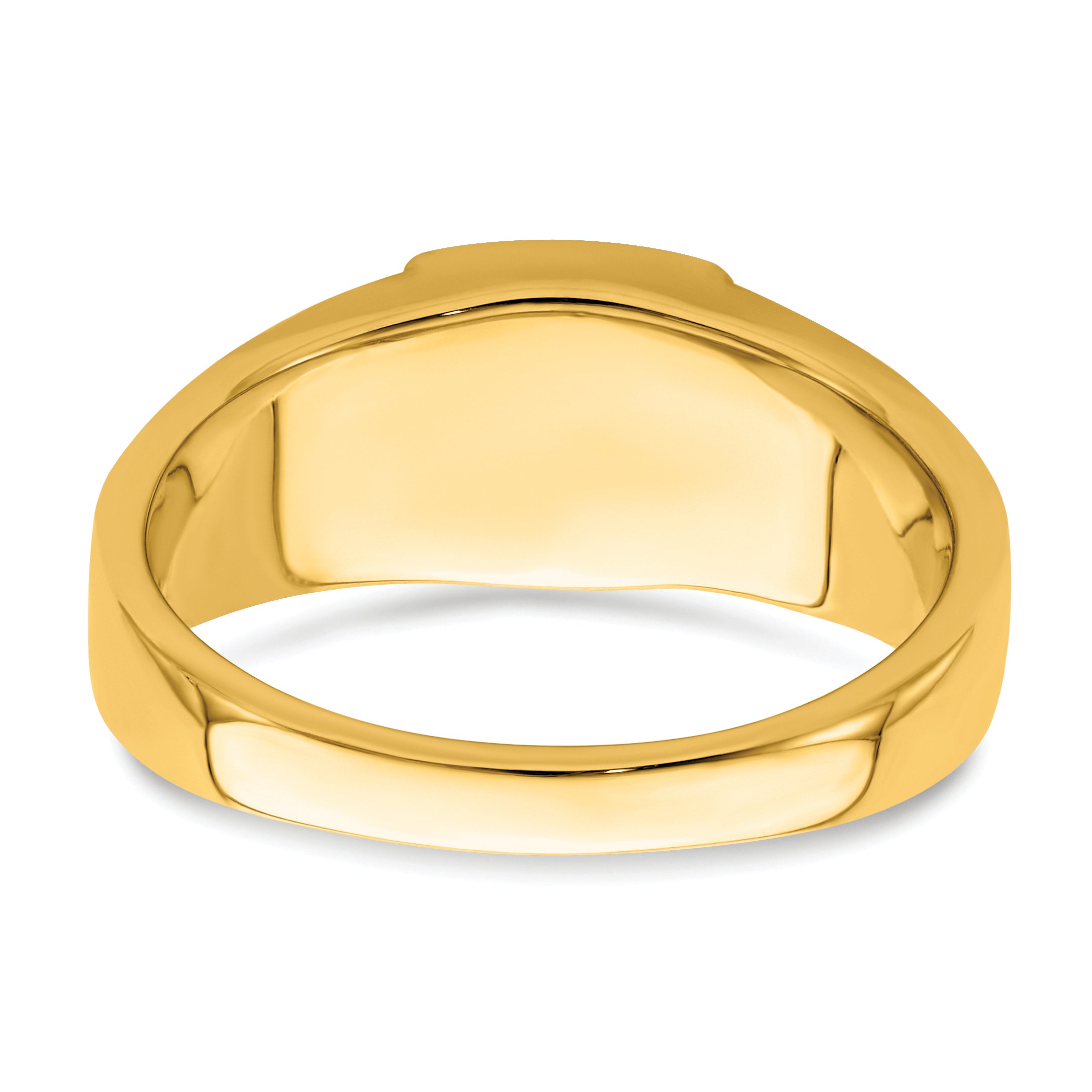 14k Onyx and Diamond Mens Ring