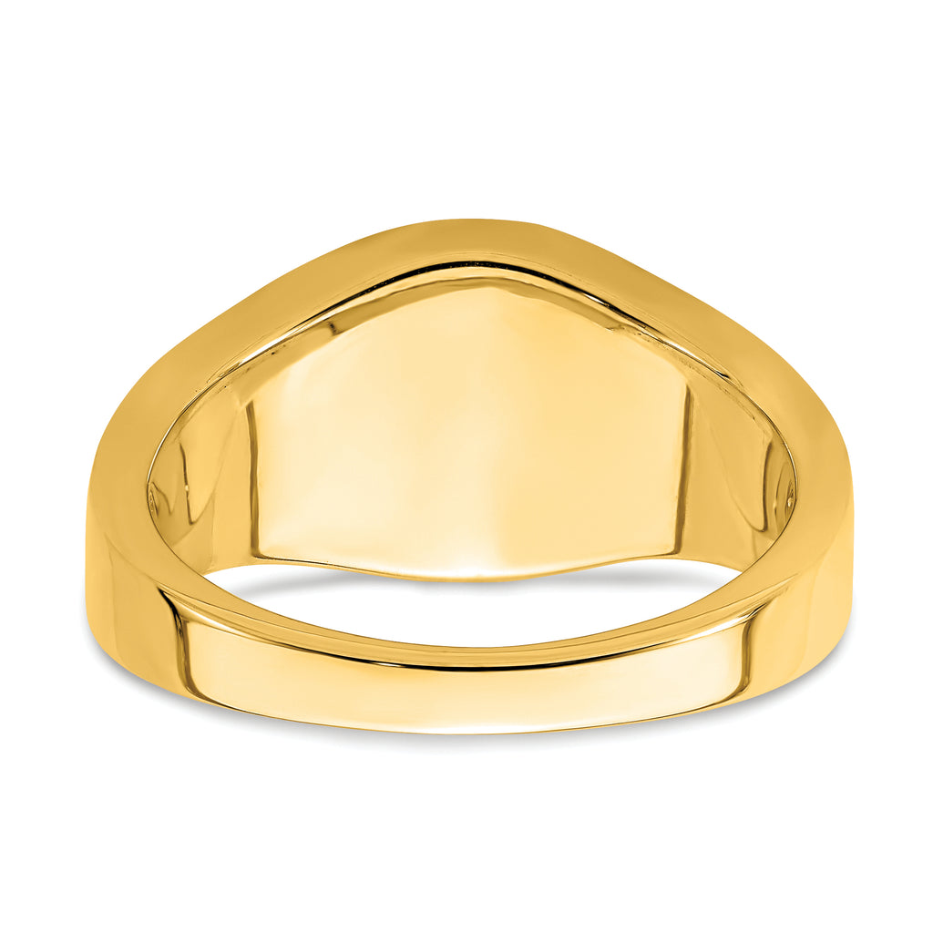 14k Onyx and Diamond Mens Ring