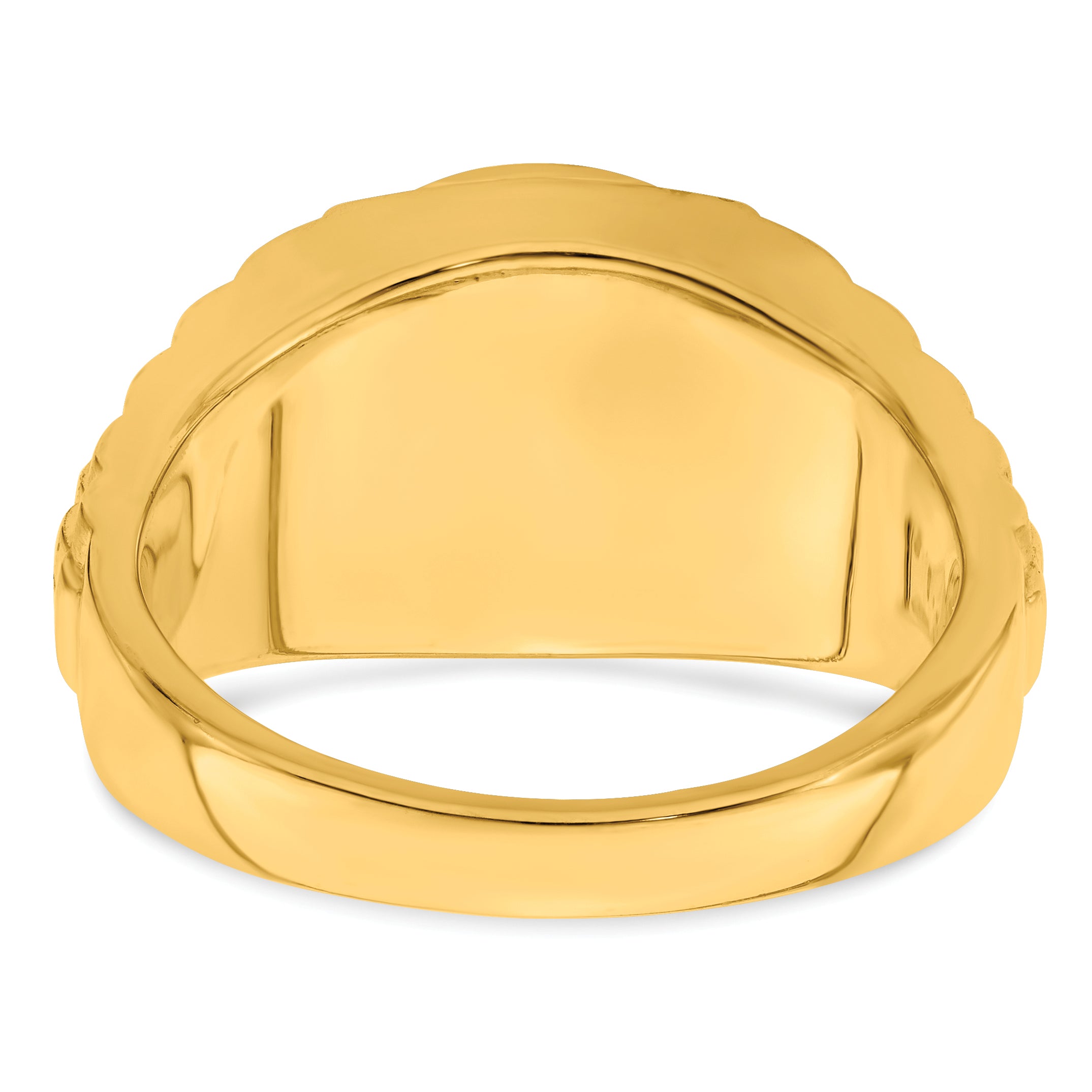 14k Onyx and Diamond Mens Ring