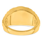 14k Onyx and Diamond Mens Ring