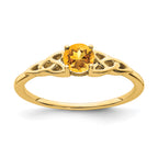 10k Citrine Celtic Knot Ring