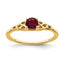 10k Created Ruby Celtic Knot Ring