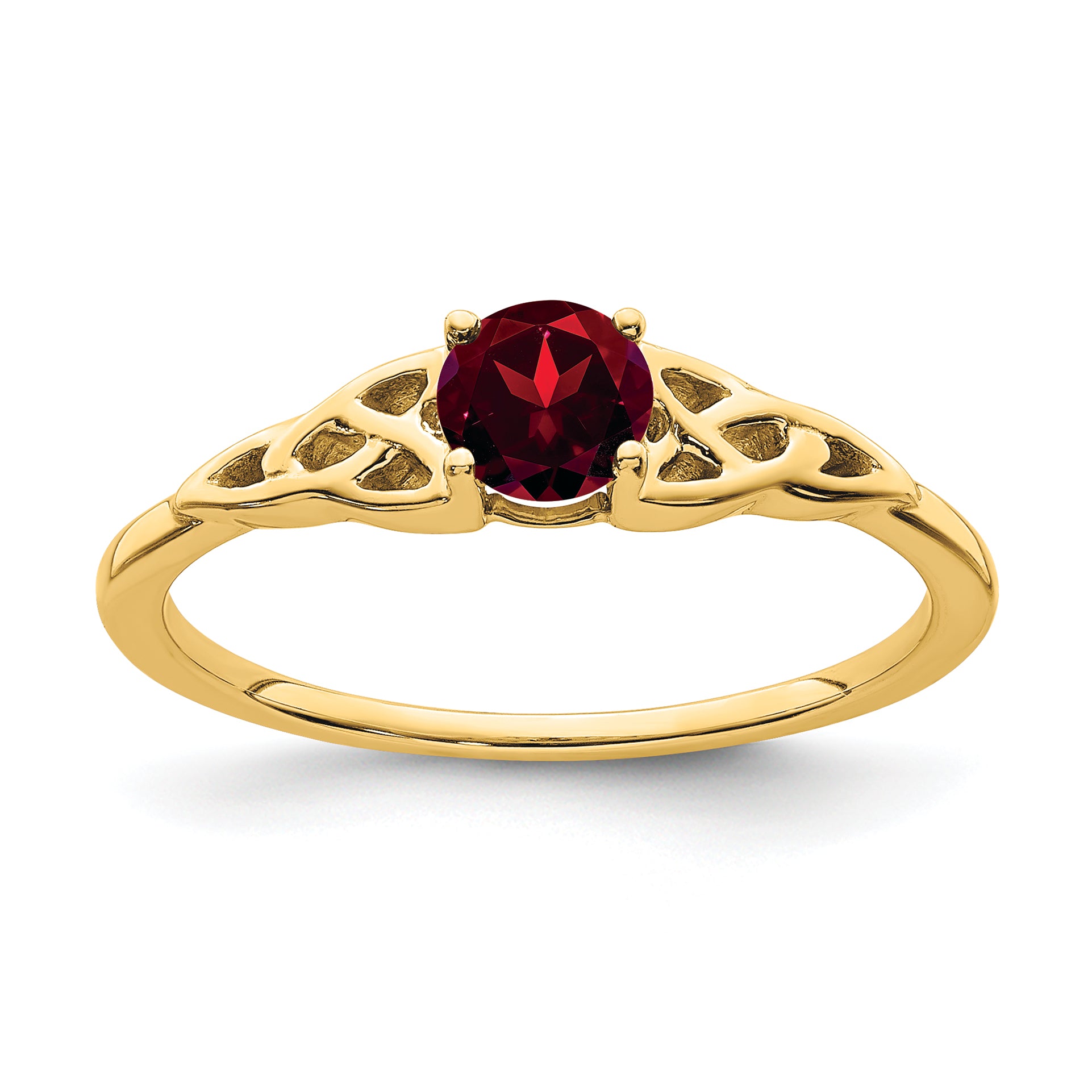 10k Garnet Celtic Knot Ring Main image