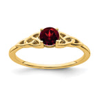10k Garnet Celtic Knot Ring