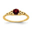 10k Garnet Celtic Knot Ring