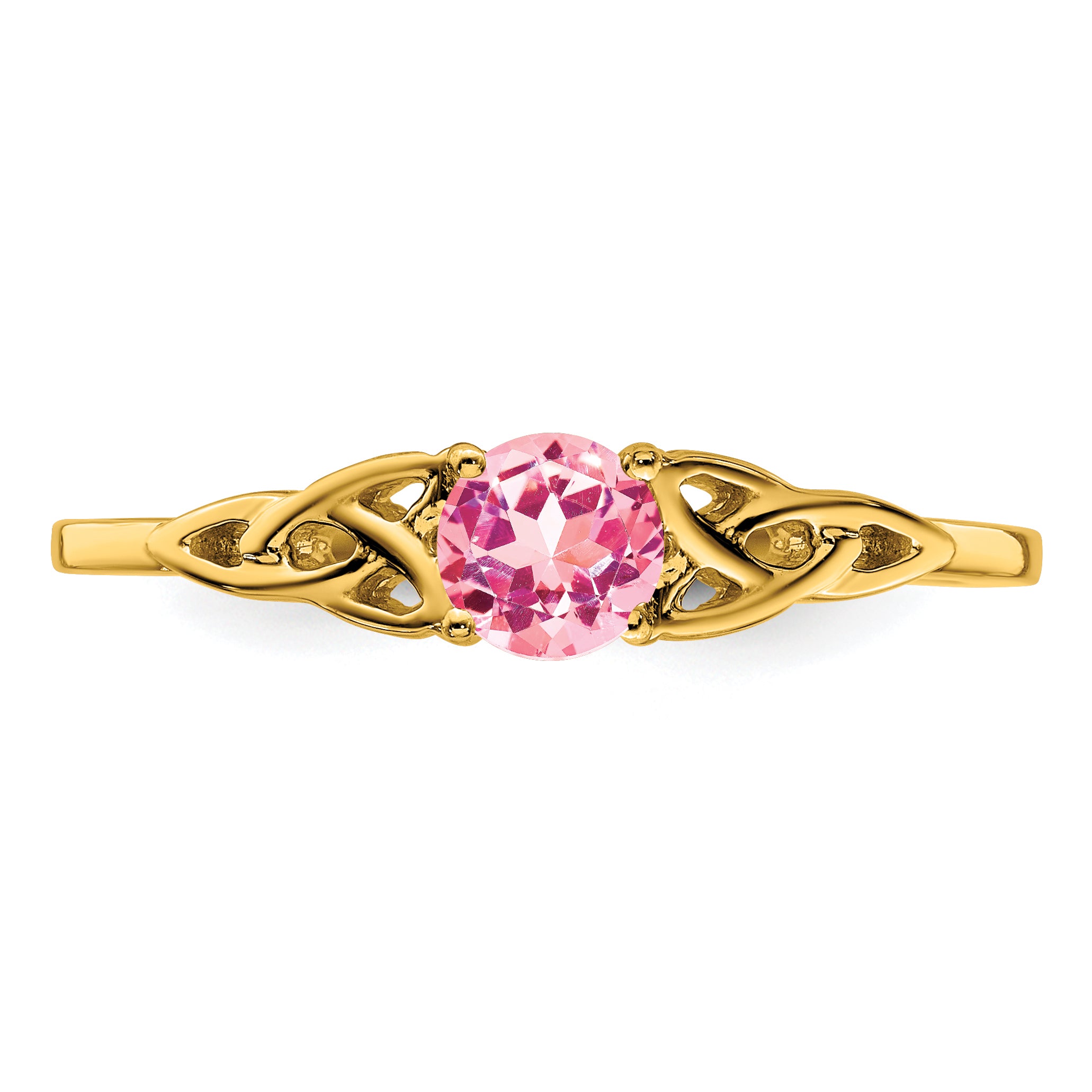 10k Pink Tourmaline Celtic Knot Ring