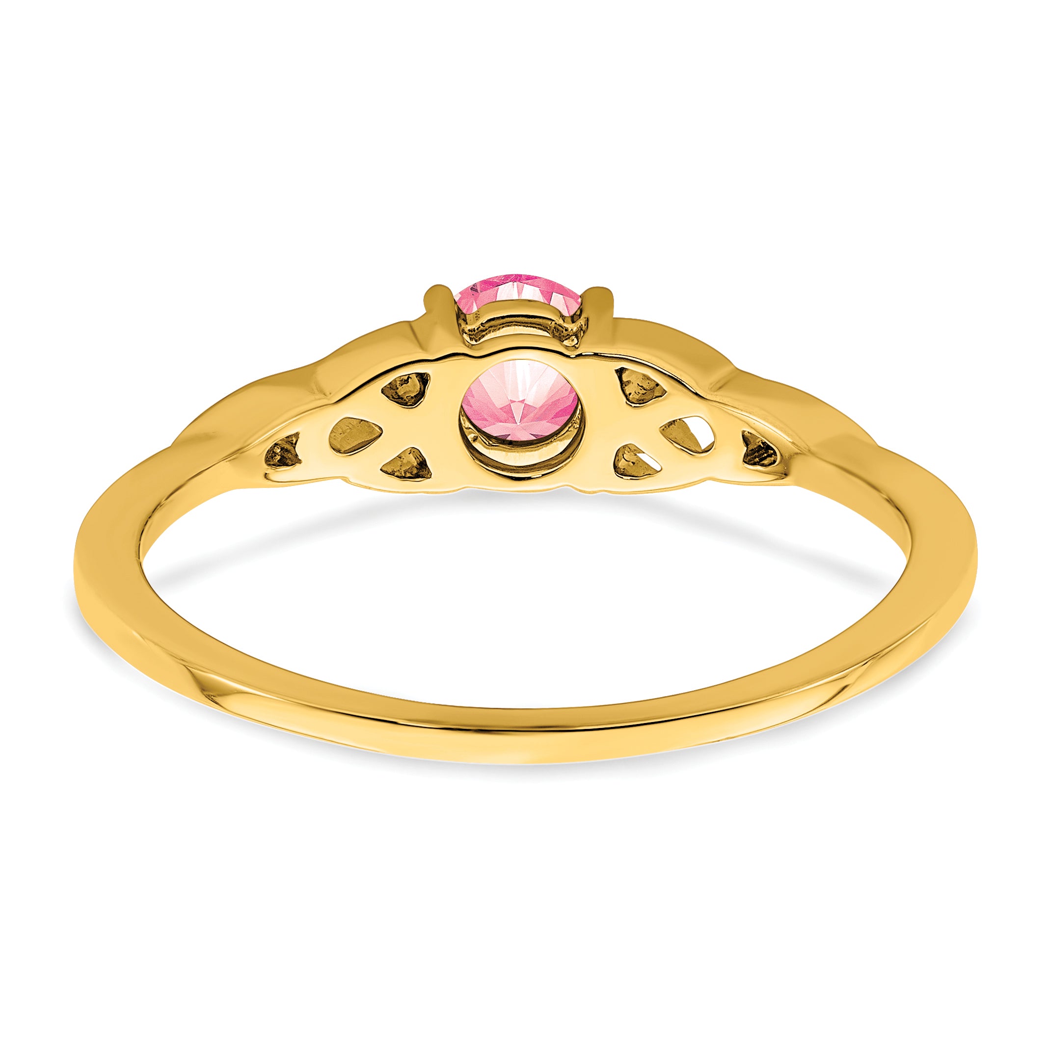 10k Pink Tourmaline Celtic Knot Ring