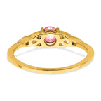 10k Pink Tourmaline Celtic Knot Ring