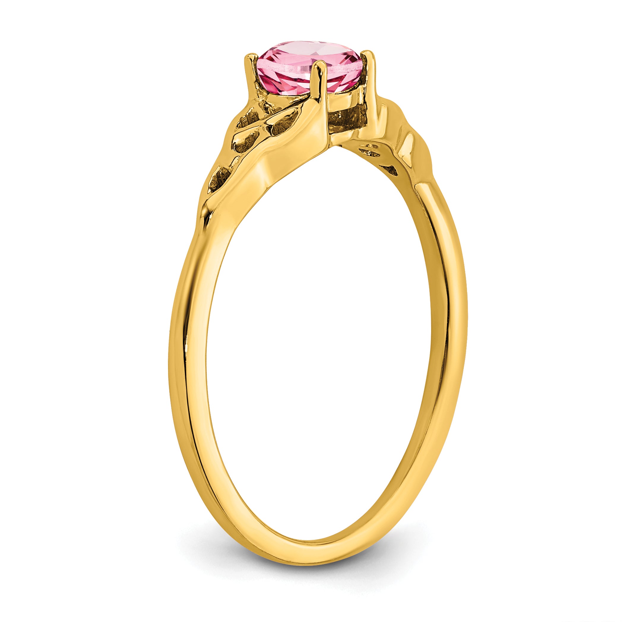 10k Pink Tourmaline Celtic Knot Ring