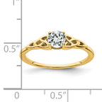 10k White Topaz Celtic Knot Ring