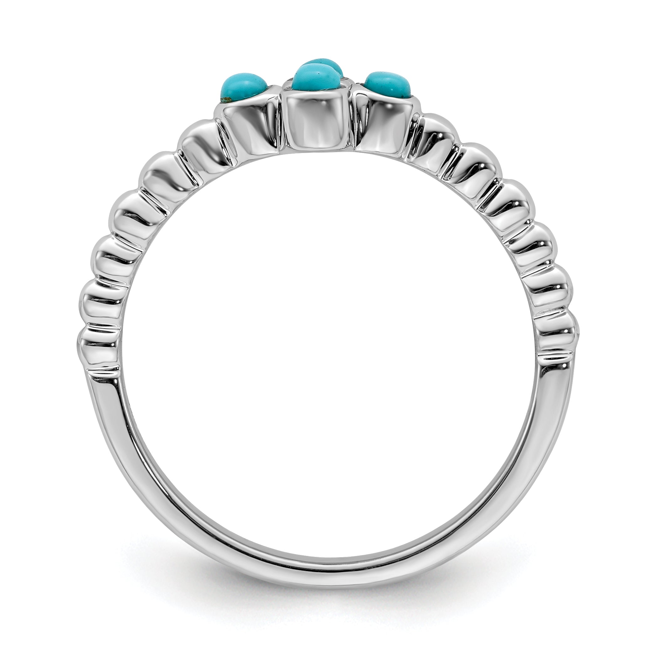 14k White Gold Turquoise Ring Secondary image