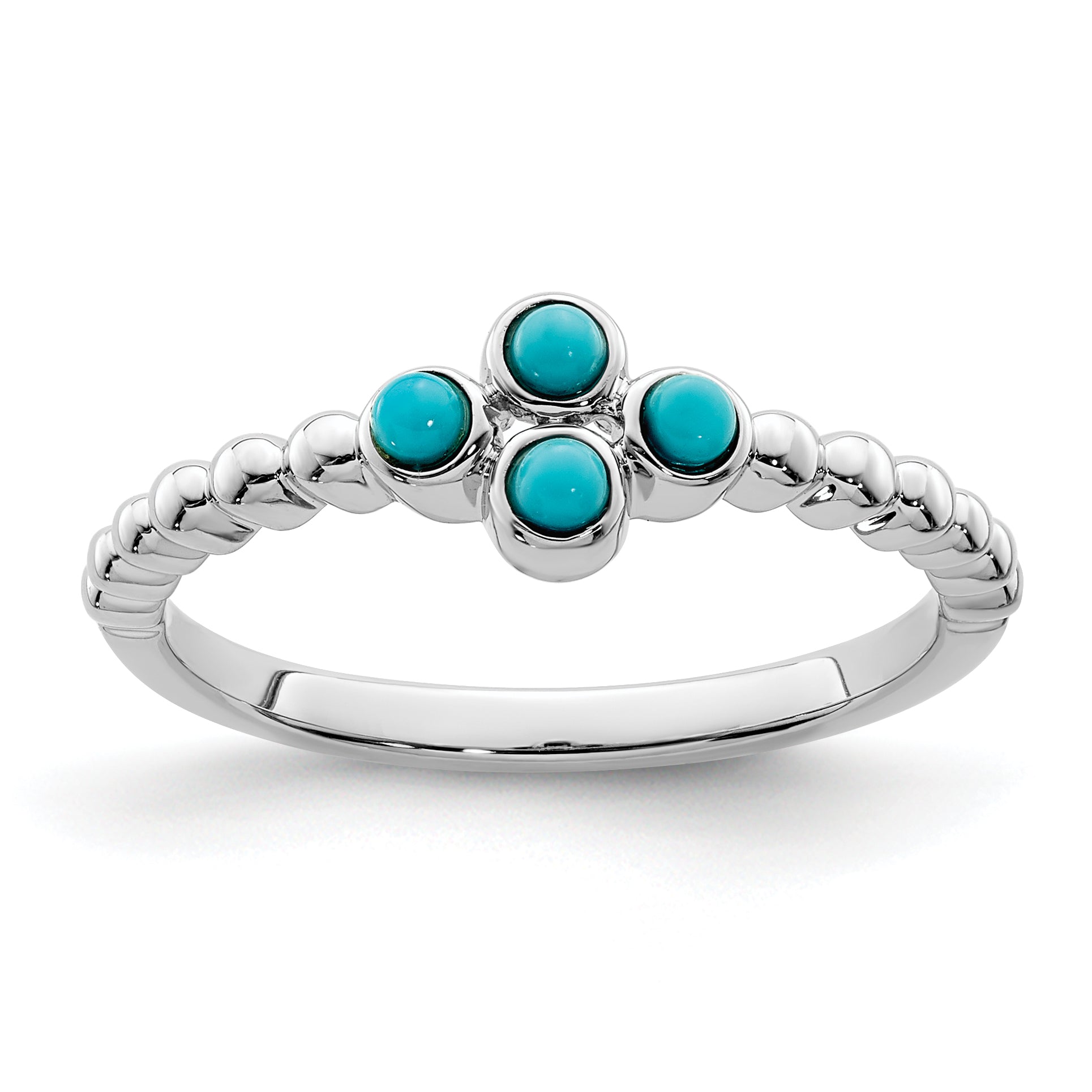 14k White Gold Turquoise Ring Main image