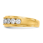 10k 1 1/2 carat Lab Grown Diamond VS/SI+ G+ Seven Stone Complete Men's Ring