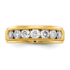 10k 1 1/2 carat Lab Grown Diamond VS/SI+ G+ Seven Stone Complete Men's Ring