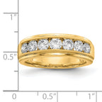 10k 1 1/2 carat Lab Grown Diamond VS/SI+ G+ Seven Stone Complete Men's Ring
