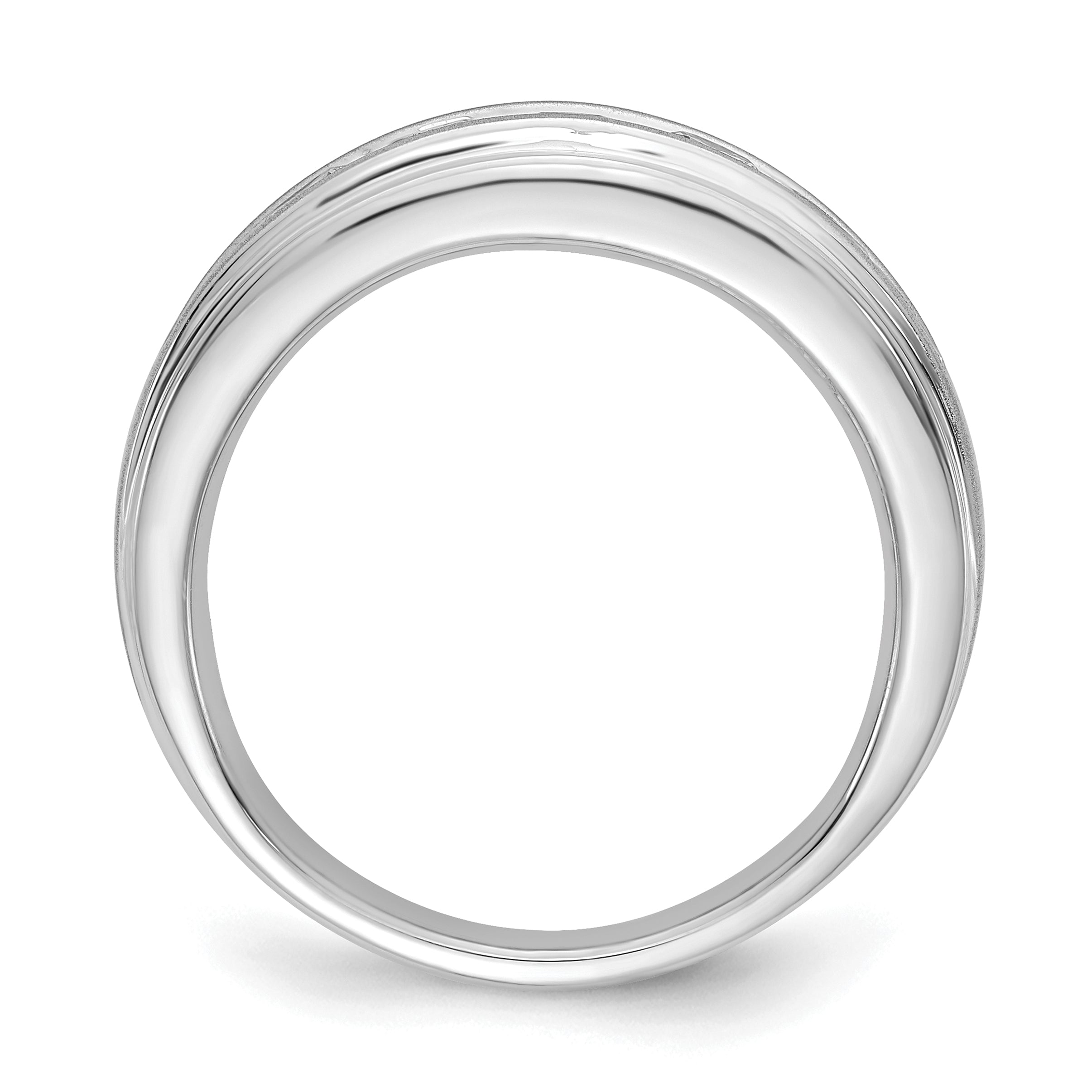 10k White Gold 1 1/2 carat Lab Grown Diamond VS/SI+ G+ Seven Stone Complete Men's Ring Secondary image