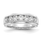 10k White Gold 1 1/2 carat Lab Grown Diamond VS/SI+ G+ Seven Stone Complete Men's Ring