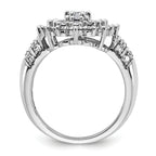 14k White Gold 2 5/8 carat Lab Grown Diamond VS/SI+ G+ Complete Cluster Fashion Ring