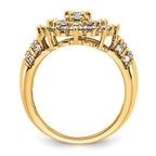 14k 2 5/8 carat Lab Grown Diamond VS/SI+ G+ Complete Cluster Fashion Ring